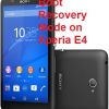 How to Boot Sony Xperia E4 in Recovery Mode