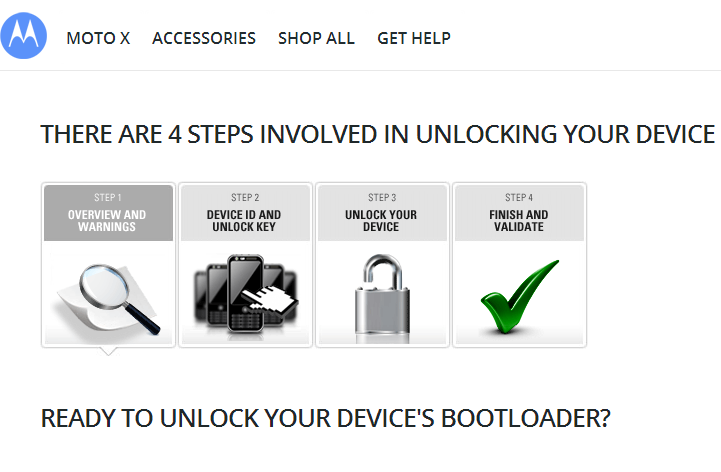 Unlock bootloader moto G steps