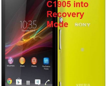 XPERIA M C1905 recovery mode boot how to