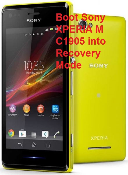 XPERIA M C1905 recovery mode boot how to